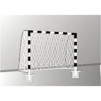 Sport-Thieme Handballtor in Bodenhülsen stehend, 3x2 m, Schwarz-Silber, Verschraubte Eckverbindungen