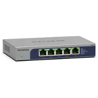 Netgear MS105-100EUS, Unmanaged, 2.5G Ethernet (100/1000/2500), Power over Ethernet (PoE), Rack-Einbau, 1U