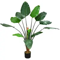 Decovego Kunstpflanze Strelitzie, Paradiesvogelblume, im Topf, Höhe 145 cm