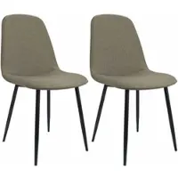 CLP 2er Set Esszimmerstuhl Maryam taupe/Stoff