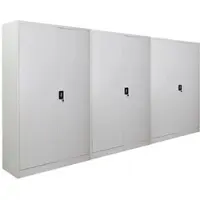 Proregal Mega Deal 3x Flügeltürenschrank ELEPHANT Metall Aktenschrank abschließbar 180x120x40cm Stahl 4 Ebenen Stahlschrank Lichtgrau