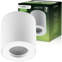LUMILED Aufbauleuchte Aufbauspot feste Deckenleuchte GU10 Fassung 230V IP44 Deckenspot Aluminium Aufbaustrahler Länge: 8cm, Höhe: 8,3cm Weiß