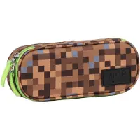 Derform Stiftehalter mit Minecraft-Muster, zum Einstecken, oval, 23 x 9 x 5 cm, BackUp