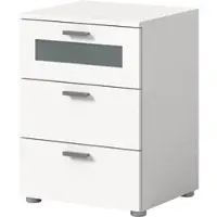 Inn.Furn Nachttisch Weiß 45 x 60 cm mit Soft-Close Dante