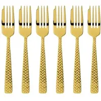 Sambonet Kuchengabel Cortina PVD Gold (6-Teilig)