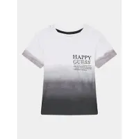 GUESS T-Shirt J3YI37 K8HM4 Schwarz Boxy Fit 140