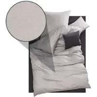 Doris Meyer Interlock-Jersey Bettwäsche Kalli kiesel Kissenbezug einzeln 40x80 cm - grau