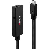 Lindy 43364, 5 m, USB C, USB C, USB 3.2 Gen 2 (3.1 Gen 2), 10 Gbit/s, Schwarz