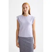 Scotch & Soda Fitted Rolled-up Sleeve T-shirt Languid Lavender Größe: XL | Hemden Outlet | Damen