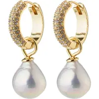 Pilgrim - EDELE Pearl Earrings - Gold-Plated - 30 mm