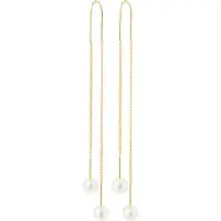 Pilgrim - EUONIA Pearl Chain Earrings - Gold Plated - 60 mm
