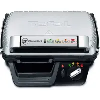Tefal Grill GC450B32, Schwarz, Edelstahl, Rechteckig, Drehregler, Scharnier, 1,1 m
