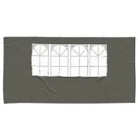 vidaXL Partyzelt-Seitenteil 2 Stk. 400 x 195 cm Anthrazit PE und Stahl