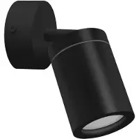 Licht-Erlebnisse Spot Lampe Wand Metall verstellbar IP44 Schwarz GU10 Wandleuchte