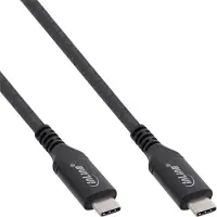 InLine USB4 Kabel, USB-C Stecker/Stecker, 8K60Hz, schwarz, 1m, 1 m, USB C, USB C, USB4 Gen 3x2, 40 Gbit/s, Schwarz