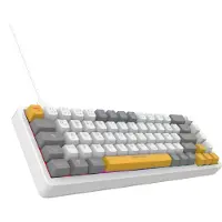 Inca IKG-457, 65%, Kabelgebunden, USB, Mechanischer Switch, QWERTY, Weiß