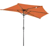 Angel Living Halbkugelsonnenschirm 270 cm – Wandsonnenschirm, halbrund – Terrakotta