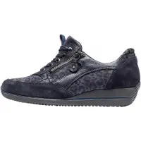 Waldlaufer Himona Damenschuhe Sportive Schnürer Blau Freizeit