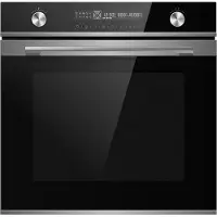 Midea Einbau-Backofen 7NP30E0IX schwarz 72 l, Pyrolytische Selbstreinigung