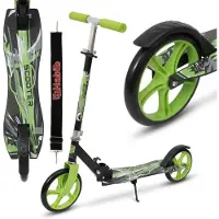 Europebazar Habib Kickroller mit 205mm XXL Rädern | Klappbar: Grün