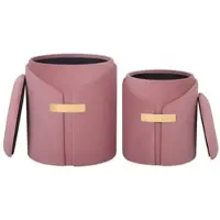 Kayoom Hocker Forcet 125 2er-Set in altrosa | Gr.: onesize