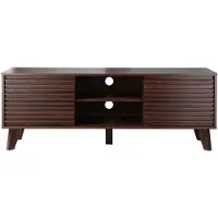 CALICOSY - TV-Möbel mit Fronten in laminiertem Holz-Effekt L135 cm - FRIBOURG