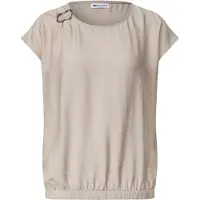 Street One Blusenshirt mit Rundhals und Schnallendetail in Clay Sand | Gr.: 36