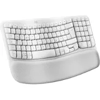 Logitech 920-012284, Volle Größe (100%), Kabellos, RF Wireless + Bluetooth, Membran Key Switch, QWERTZ, Weiß