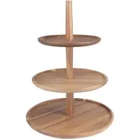 Olympia Akazienholz-Etagère 305(Ø) X 395(H)Mm
