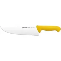 Arcos Metzgermesser Farbe - Prof 296000 rostfreier Stahl Nitrum und mango ergonomisches gelbes Polypropylen und 25 cm Klinge, Vitrine