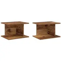 vidaXL Nachttisch 2 stk. Altholz 40 x 30 x 25 cm Holzwerkstoff