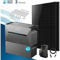 SolarMars Anker SOLIX Solarbank 3 E2700 Pro Balkonkraftwerk Speicher mit 500Wp Solarmodul und MC4 Solarkabel Set - 1000Wp ‚Äì 2 Module / 3x BP2700 / Ziegeldach