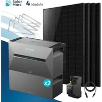 SolarMars Anker SOLIX Solarbank 3 E2700 Pro Balkonkraftwerk Speicher mit 500Wp Solarmodul und MC4 Solarkabel Set - 2000Wp ‚Äì 4 Module üî• / 2x BP2700 / Flachdach/Garten/Wand