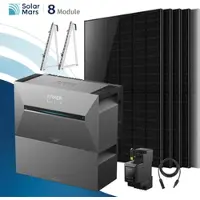 SolarMars Anker SOLIX Solarbank 3 E2700 Pro Balkonkraftwerk Speicher mit 500Wp Solarmodul und MC4 Solarkabel Set - 4000Wp ‚Äì 8 Module / 1x BP2700 / Balkon