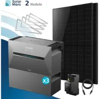 SolarMars Anker SOLIX Solarbank 3 E2700 Pro Balkonkraftwerk Speicher mit 500Wp Solarmodul und MC4 Solarkabel Set - 1000Wp ‚Äì 2 Module / 3x BP2700 / Flachdach/Garten/Wand