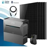 SolarMars Anker SOLIX Solarbank 3 E2700 Pro Balkonkraftwerk Speicher mit 500Wp Solarmodul und MC4 Solarkabel Set - 4000Wp ‚Äì 8 Module / 1x BP2700 / Ohne HAL