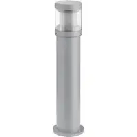 LCD Wegeleuchte A-282577, Silber, Aluguss, Polycarbonat, E27, IP65, 670x138mm