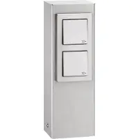 LCD 020 Steckdosensäule edels.m. 2Steckdosen
