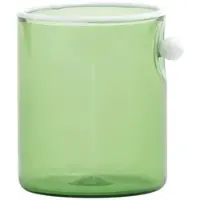 Zafferano Trinkgläser-Set, 4-teilig, Oyster-Kollektion, grüne Farbe, mundgeblasenes Borosilikatglas mit luxuriösem, weißem, opakem Perlmuttdekor