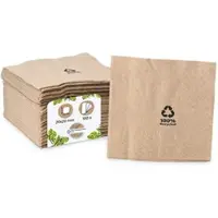 Biozoyg 500 Stück Servietten 33x33cm Papierservietten, Einwegservietten, 2-lagig, 1/4 Falz, aus Recyclingpapier, ideal für Gastronomie und Events