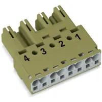 Wago 770-274 Stecker,4-polig,Kod. B,hellgrün 770274 - 50 Stück