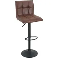 Riess Barhocker MODENA vintage braun schwarz Microfaser Metall mit Lehne drehbar höhenverstellbar