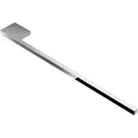 Kalb Material für Möbel kalb Handtuchhalter Slim für Waschtisch, Chrom, Aluminium, Länge: 400mm, Höhe: 8mm, Tiefe: 50mm