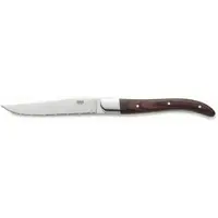 WAS Germany Steakmesser Set CARLOS mit rotem Pakkaholzgriff, 23 cm, Set á 6 Stück, Klingenstahl 420, Holz