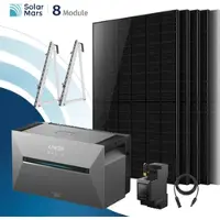 SolarMars Anker SOLIX Solarbank 3 E2700 Pro Balkonkraftwerk Speicher mit 500Wp Solarmodul und MC4 Solarkabel Set - 4000Wp ‚Äì 8 Module / Ohne Erweiterungsakku / Balkon