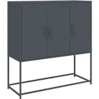 Helloshop26 - Buffet Sideboard Kommode Kleiderschrank Aufbewahrungsmöbel Organizer Küche Wohnzimmer Lounge hoch 100,5 x 39 x 107 cm 02_0032198