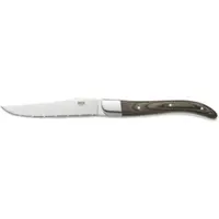 WAS Germany Steakmesser Set CARLOS mit braunem Pakkaholzgriff, 23 cm, Set á 6 Stück, Klingenstahl 420, Holz