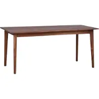 MiaMöbel Esstisch Tamesi 140x80 cm Modern Massivholz Teak Dunkelbraun