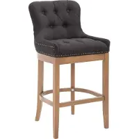 CLP Barhocker Lakewood Stoff, Antik-hell gepolstert antik-hell | Farbe schwarz