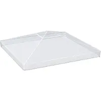 Outsunny Abdeckung Pavillon 3x3m, wasserdicht stabil Winterfest Schutzhaube, Pavillondach Ersatzbezug für Gartenpavillon, Ersatzdach Regenschutz Plane für Gartenzelt, Transparent
